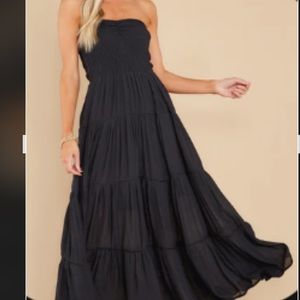 Strapless maxi dress